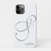 Moderne Personalisierte Elegante Name Alphabet Case-Mate iPhone Hülle (Rückseite)