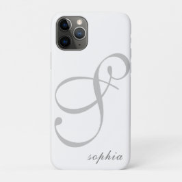 Moderne Personalisierte Elegante Name Alphabet Case-Mate iPhone Hülle