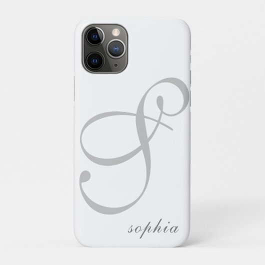 Moderne Personalisierte Elegante Name Alphabet Case-Mate iPhone Hülle (Rückseite)