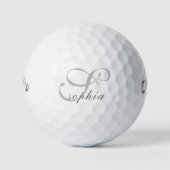 Moderne Personalisierte Elegante Name Alphabet Golfball (Vorderseite)