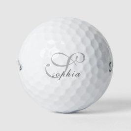 Moderne Personalisierte Elegante Name Alphabet Golfball