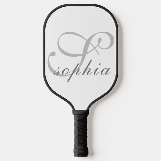 Moderne Personalisierte Elegante Name Alphabet Pickleball Schläger (Vorderseite)