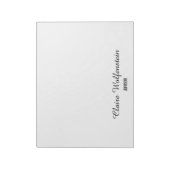 Moderne Personalisierte Elegante Schrift Beruflich Notizblock (Rotiert)
