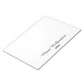 Moderne Personalisierte Elegante Schrift Beruflich Notizblock (angewinkelt)