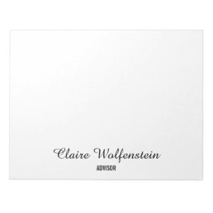 Moderne Personalisierte Elegante Schrift Beruflich Notizblock