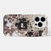 Moderne personalisierte Farbspritzer iPhone Hülle (Rückseite (Horizontal))
