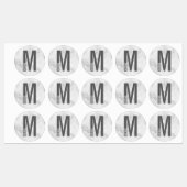 Moderne Personalisierte, fette Monogramm- und Name Etiketten (Blatt)