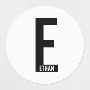 Moderne personalisierte, fette Monogramm- und Name Etiketten