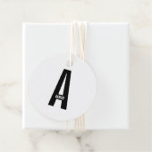 Moderne personalisierte fette Monogramm und Name Geschenkanhänger (Beispiel)