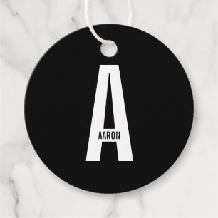 Moderne personalisierte fette Monogramm und Name Geschenkanhänger