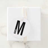 Moderne personalisierte fette Monogramm und Name Geschenkanhänger (Beispiel)