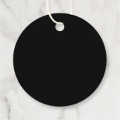Moderne personalisierte fette Monogramm und Name Geschenkanhänger (Rückseite)