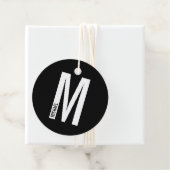 Moderne personalisierte fette Monogramm und Name Geschenkanhänger (Beispiel)