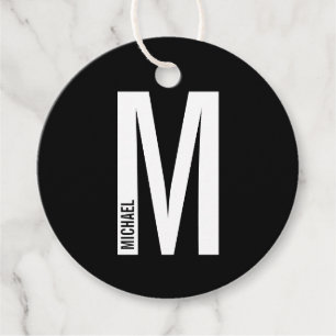 Moderne personalisierte fette Monogramm und Name Geschenkanhänger