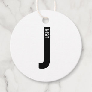 Moderne personalisierte fette Monogramm und Name Geschenkanhänger