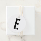 Moderne personalisierte fette Monogramm und Name Geschenkanhänger (Beispiel)