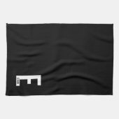 Moderne personalisierte fette Monogramm und Name Geschirrtuch (Horizontal)