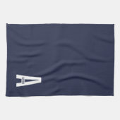 Moderne personalisierte fette Monogramm und Name Geschirrtuch (Horizontal)