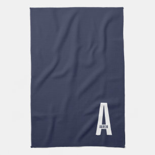 Moderne personalisierte fette Monogramm und Name Geschirrtuch
