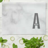Moderne personalisierte fette Monogramm und Name Geschirrtuch (Gefaltet)