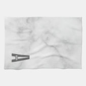 Moderne personalisierte fette Monogramm und Name Geschirrtuch (Horizontal)