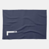 Moderne personalisierte fette Monogramm und Name Geschirrtuch (Horizontal)