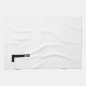 Moderne personalisierte fette Monogramm und Name Geschirrtuch (Horizontal)
