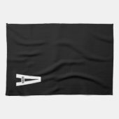 Moderne personalisierte fette Monogramm und Name Geschirrtuch (Horizontal)