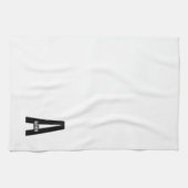 Moderne personalisierte fette Monogramm und Name Geschirrtuch (Horizontal)