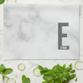 Moderne personalisierte fette Monogramm und Name Geschirrtuch (Gefaltet)