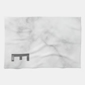 Moderne personalisierte fette Monogramm und Name Geschirrtuch (Horizontal)