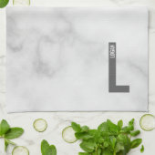 Moderne personalisierte fette Monogramm und Name Geschirrtuch (Gefaltet)