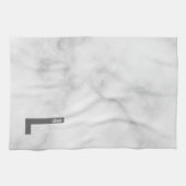 Moderne personalisierte fette Monogramm und Name Geschirrtuch (Horizontal)