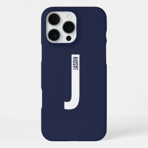 Moderne personalisierte fette Monogramm und Name iPhone 16 Pro Max Hülle