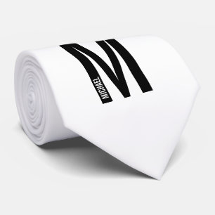 Moderne personalisierte fette Monogramm und Name Krawatte