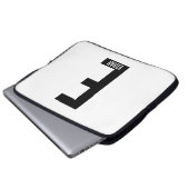 Moderne personalisierte fette Monogramm und Name Laptopschutzhülle (Vorne Knopf)