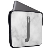 Moderne personalisierte fette Monogramm und Name Laptopschutzhülle (Vorne Rechts)