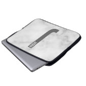 Moderne personalisierte fette Monogramm und Name Laptopschutzhülle (Vorne Knopf)