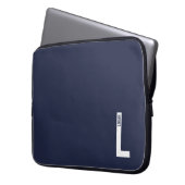 Moderne personalisierte fette Monogramm und Name Laptopschutzhülle (Vorderseite Links)