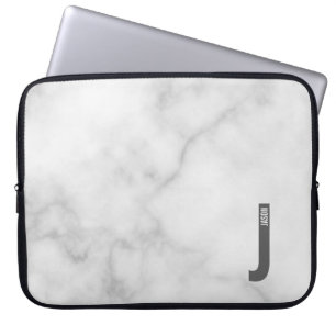 Moderne personalisierte fette Monogramm und Name Laptopschutzhülle