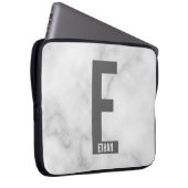 Moderne personalisierte fette Monogramm und Name Laptopschutzhülle (Vorne Rechts)