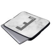 Moderne personalisierte fette Monogramm und Name Laptopschutzhülle (Vorne Knopf)