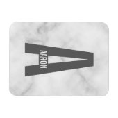 Moderne personalisierte fette Monogramm und Name Magnet (Horizontal)