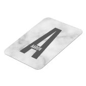 Moderne personalisierte fette Monogramm und Name Magnet (Linke Seite)