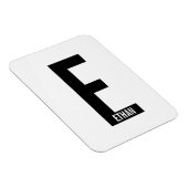 Moderne personalisierte fette Monogramm und Name Magnet (Rechte Seite)
