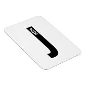 Moderne personalisierte fette Monogramm und Name Magnet (Rechte Seite)
