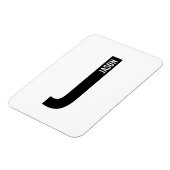 Moderne personalisierte fette Monogramm und Name Magnet (Linke Seite)