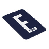 Moderne personalisierte fette Monogramm und Name Magnet (Rechte Seite)