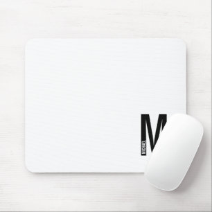 Moderne personalisierte fette Monogramm und Name Mousepad