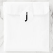 Moderne personalisierte fette Monogramm und Name Runder Aufkleber (Tasche)